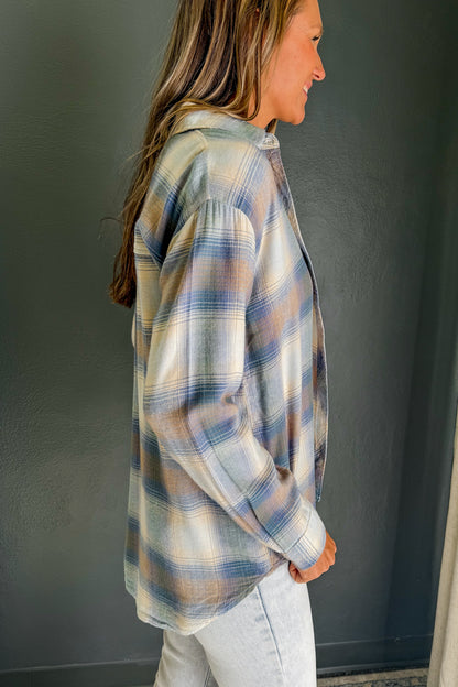 Classic Plaid Button Down Top