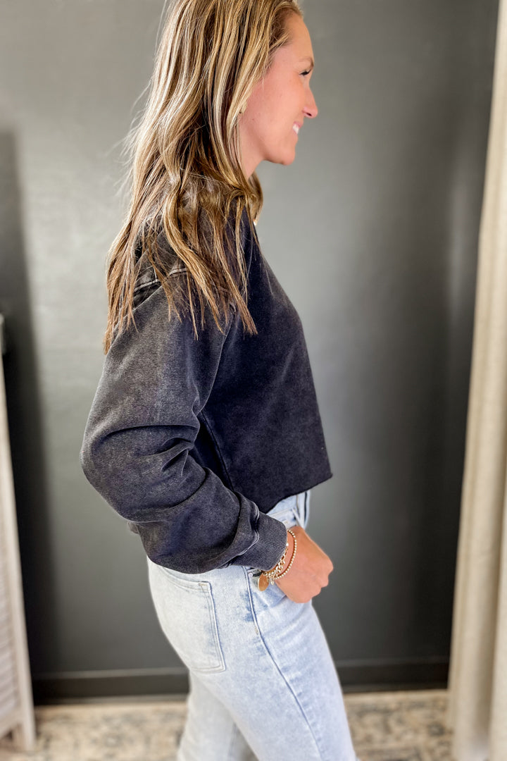 Raw Hem Sweatshirt