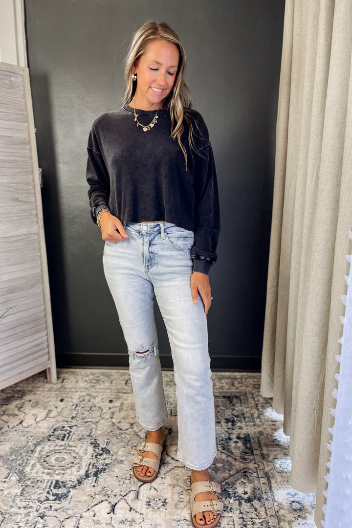 Raw Hem Sweatshirt