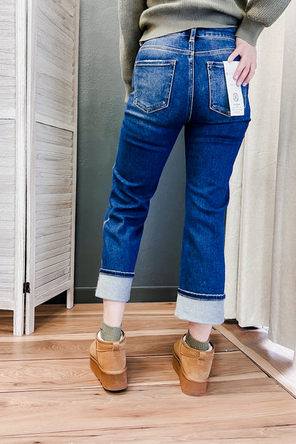 Cropped Straight Cuffed