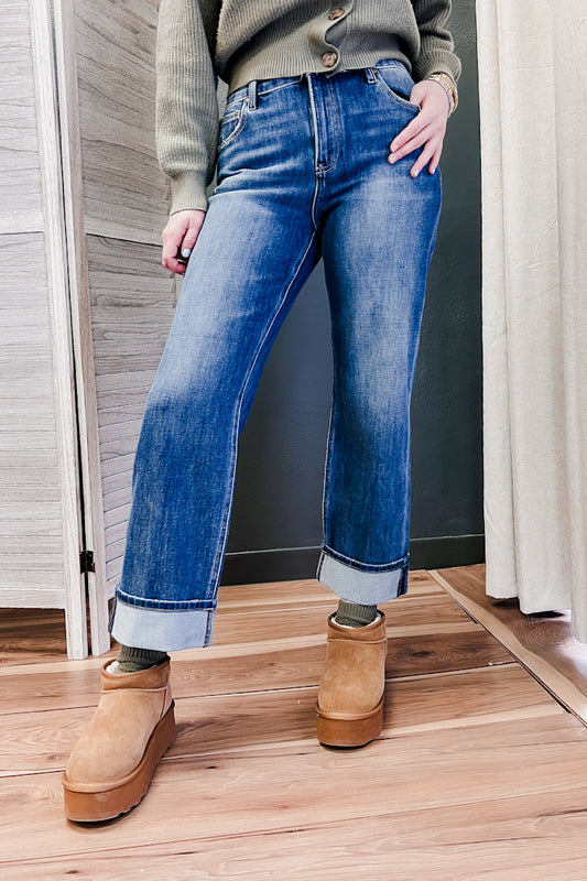 Slouchy Straight Cuffed