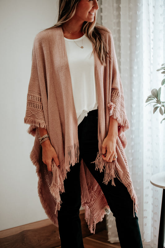 Simply Noelle Cable Knit Poncho