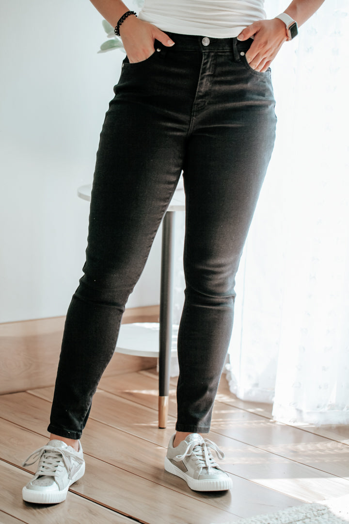 jag jeans forever stretch mid-rise black denim