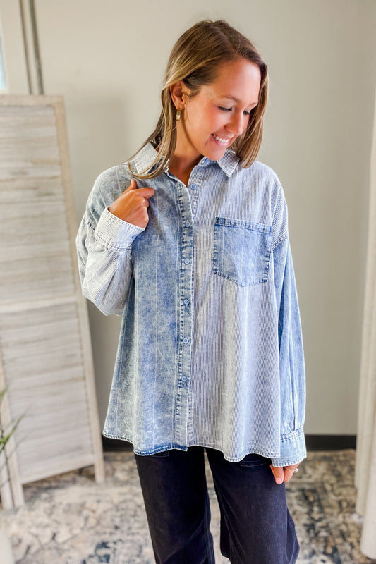 A button down soft plus size top for plus size women