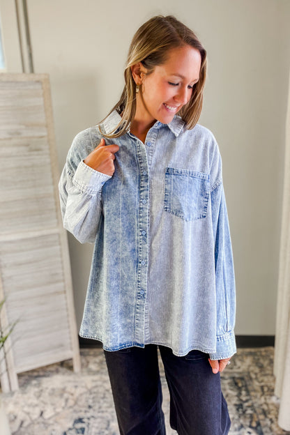 A button down soft plus size top for plus size women