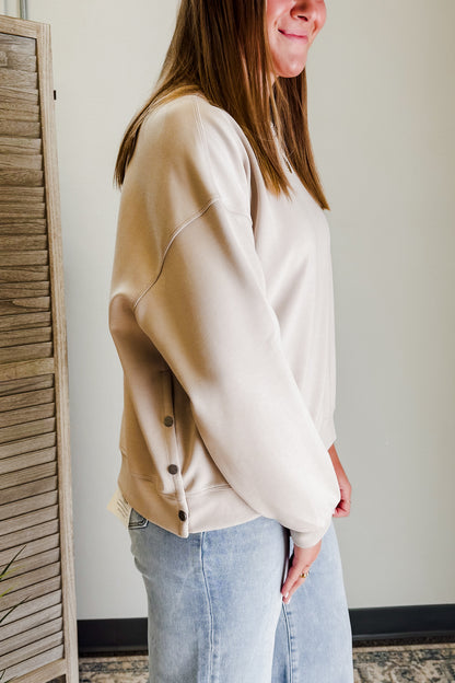 Side Snap Sweatshirt