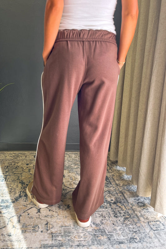 Fold Over Drawstring Wide Leg Pants