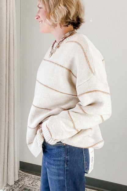Stripe Drop Shoulder Sweater