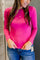 Women's soft and stretchy long sleeve top hot pink 