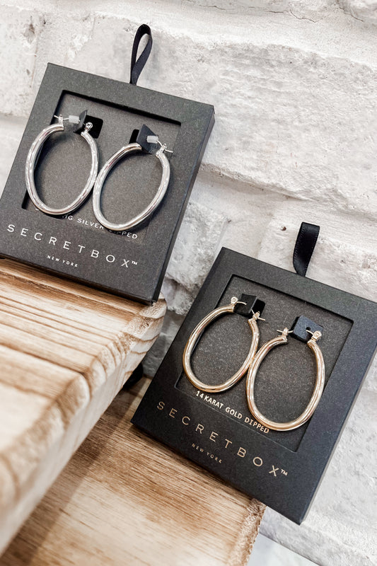Gold Dipped Oval Hoops