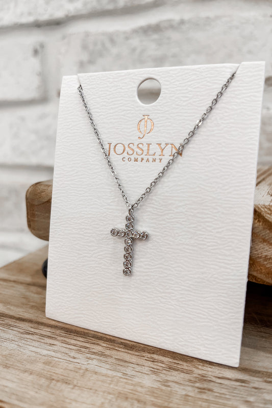 Rhinestone Cross Necklace