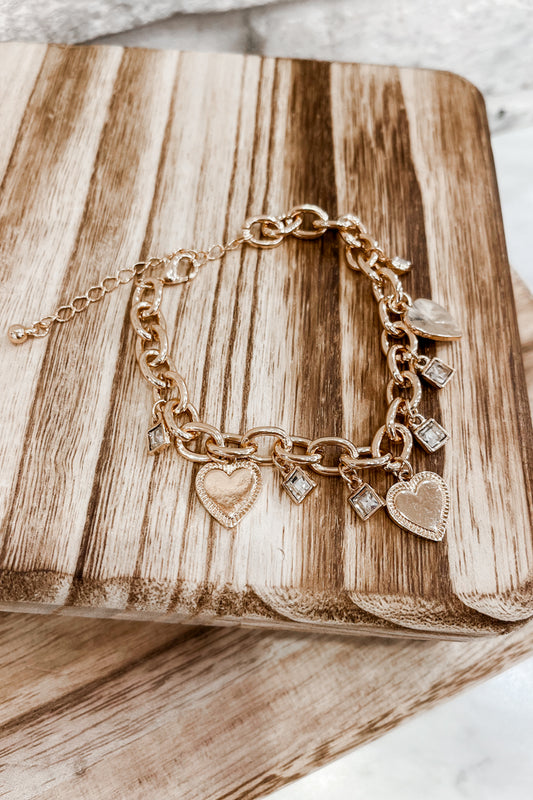 Multi Heart Charm Bracelet