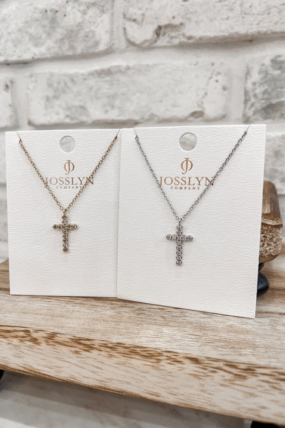 Rhinestone Cross Necklace
