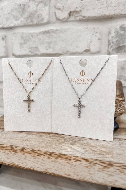 Rhinestone Cross Necklace