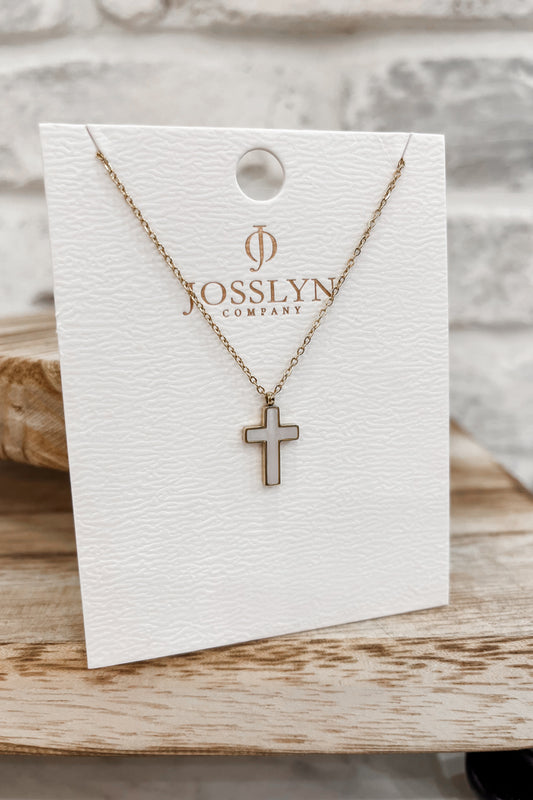 Stone Cross Necklace