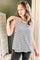 Flowy striped tank top with contrast  purple