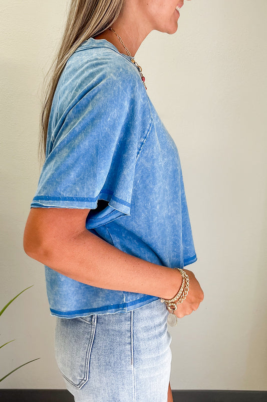 Cropped Mineral Wash Tee