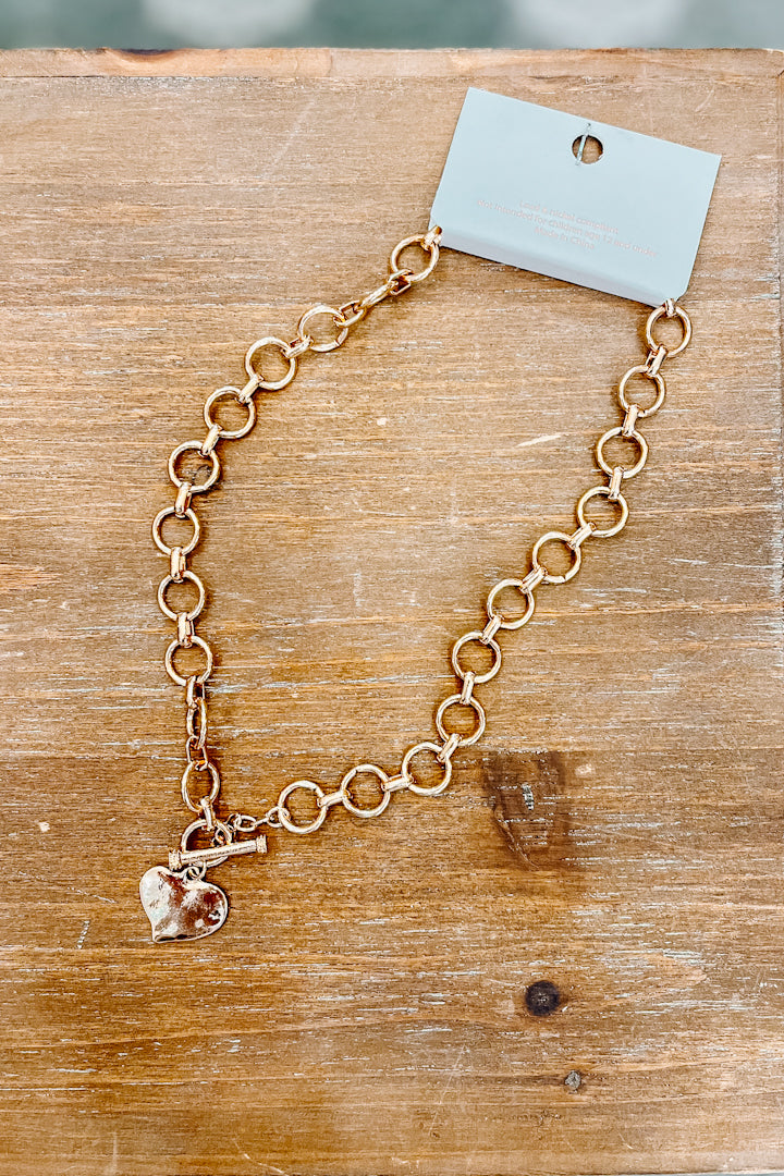 Hammered Heart Necklace