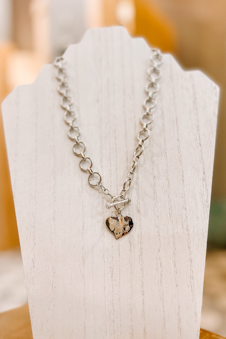 Hammered Heart Necklace