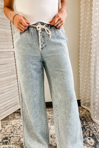 Drawstring Denim Pant