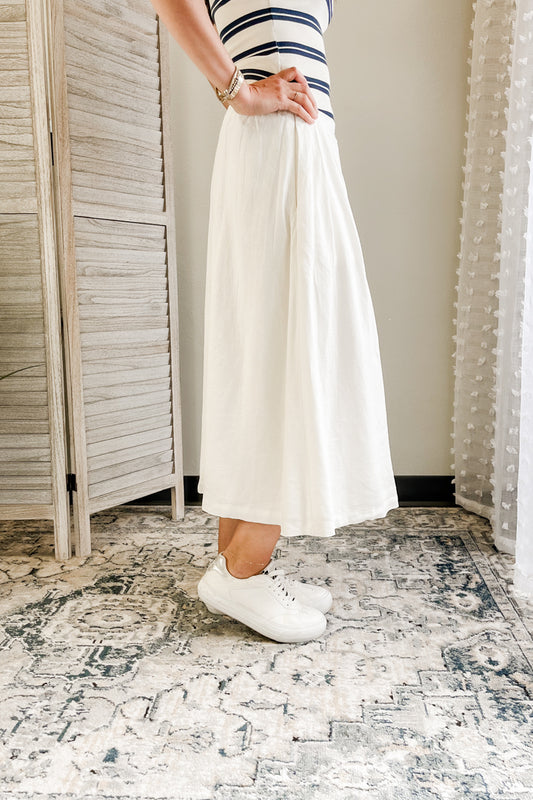 Pleated Midi Skirt