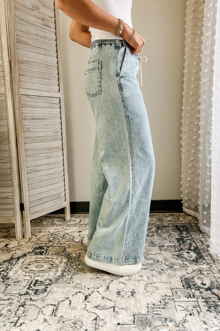 Drawstring Denim Pant