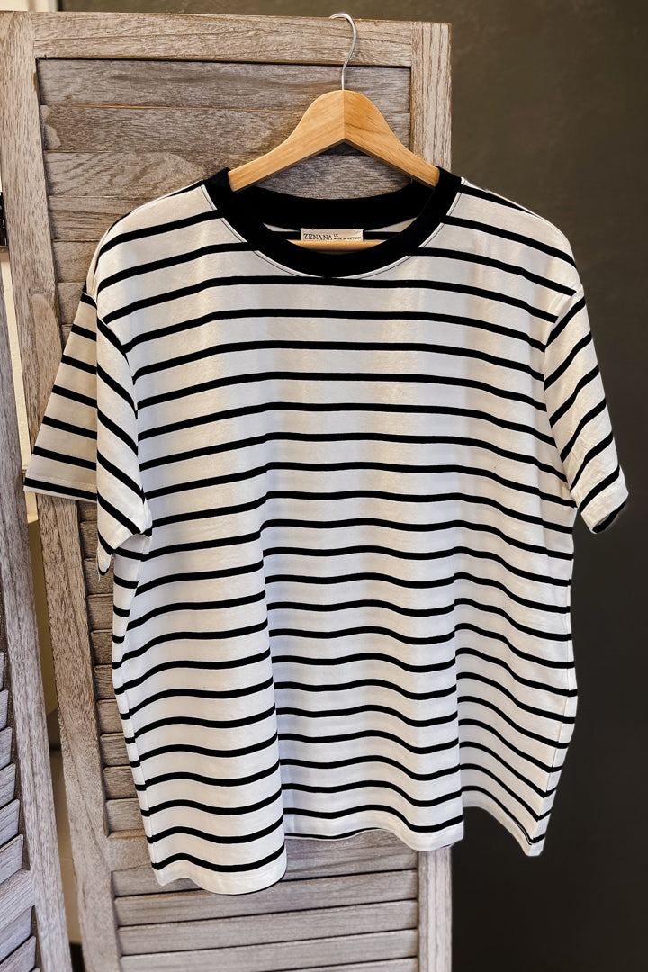 PLUS Striped Crew Neck Tee