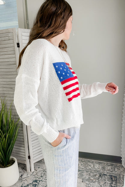 American Flag Sweater