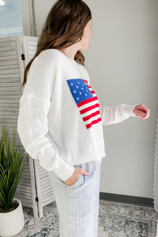 American Flag Sweater