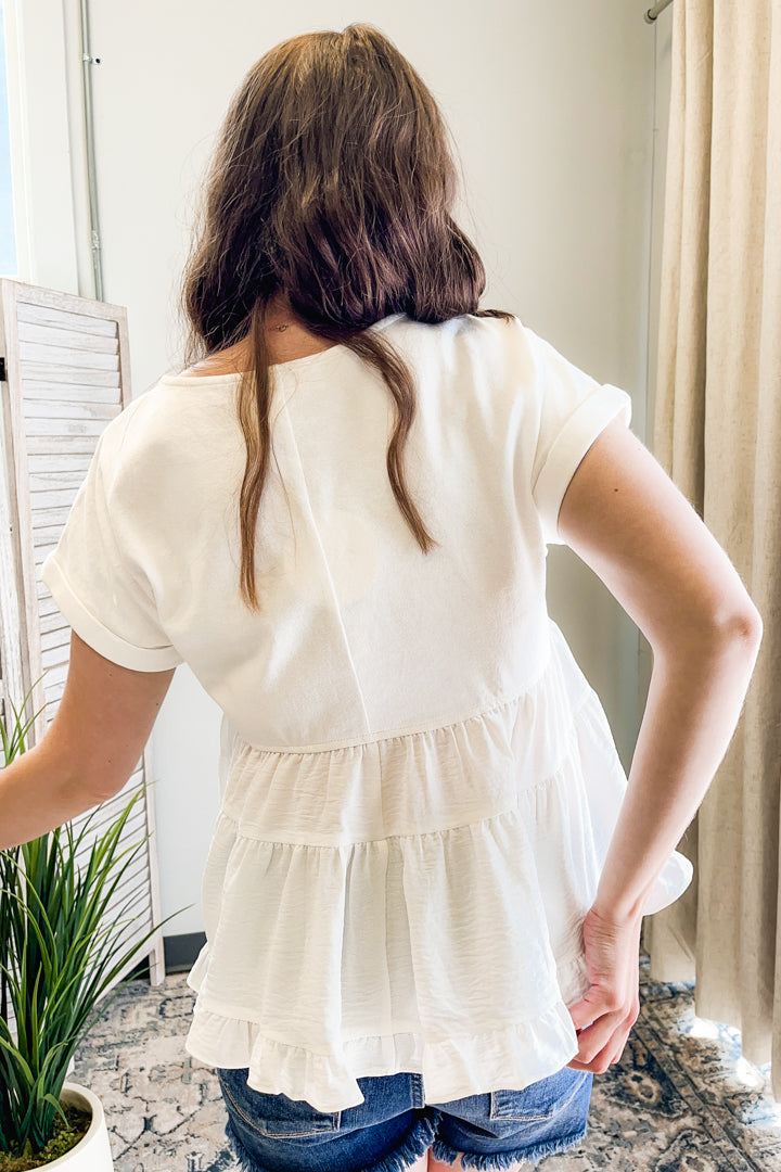 Peplum Babydoll Top