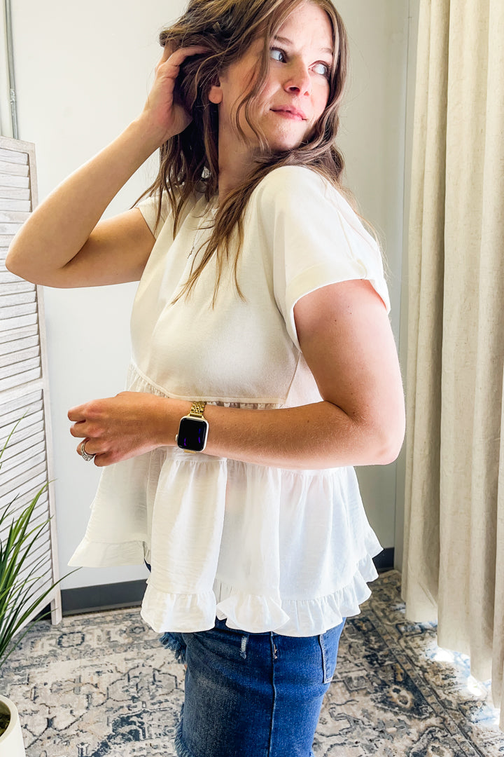 Peplum Babydoll Top