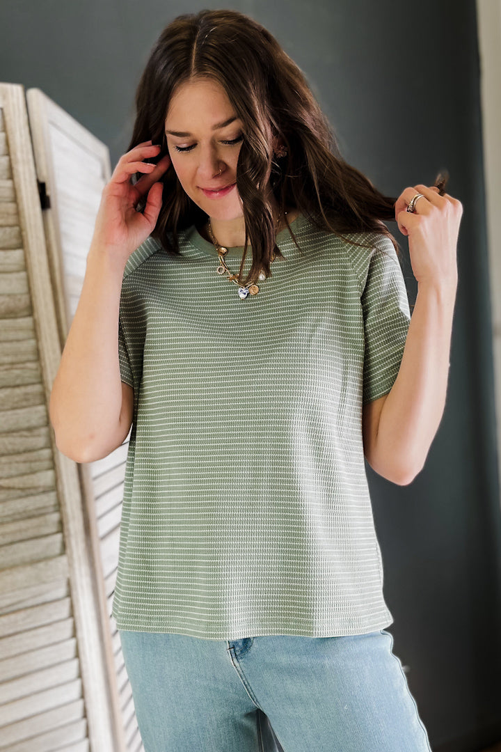Striped Raglan Top