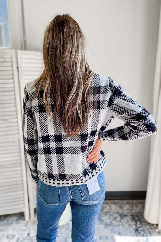 Plaid Fitted Sweater