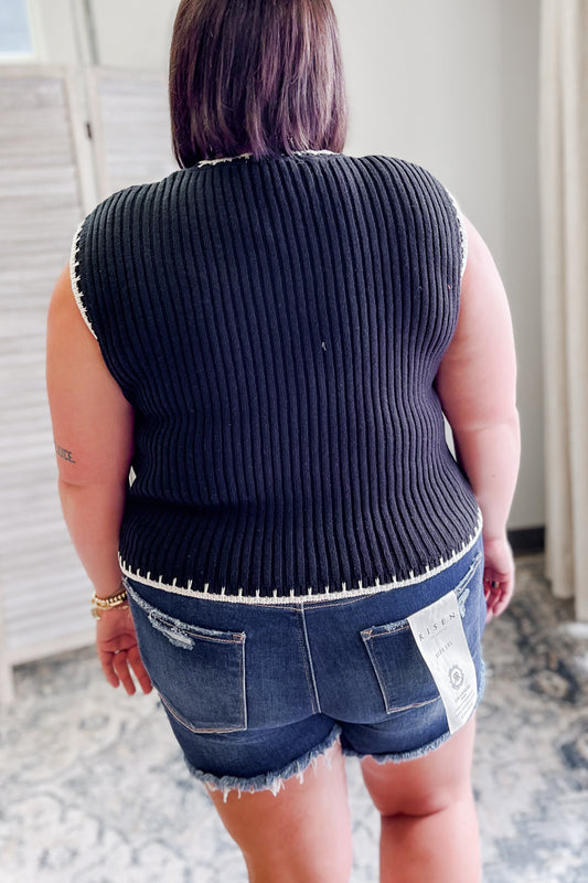 Contrast Sweater Tank