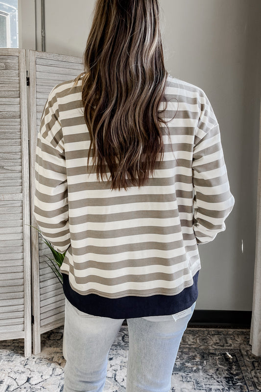 Contrast Stripe Sweatshirt