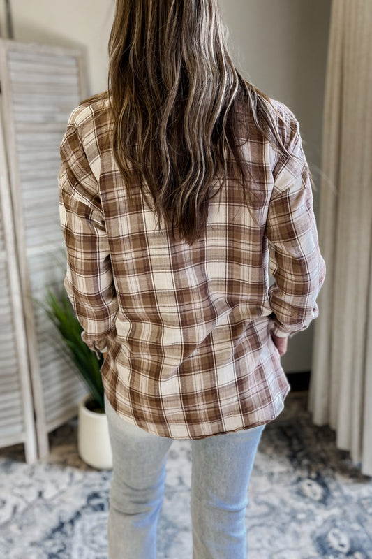 Relaxed Plaid Flannel Shirt