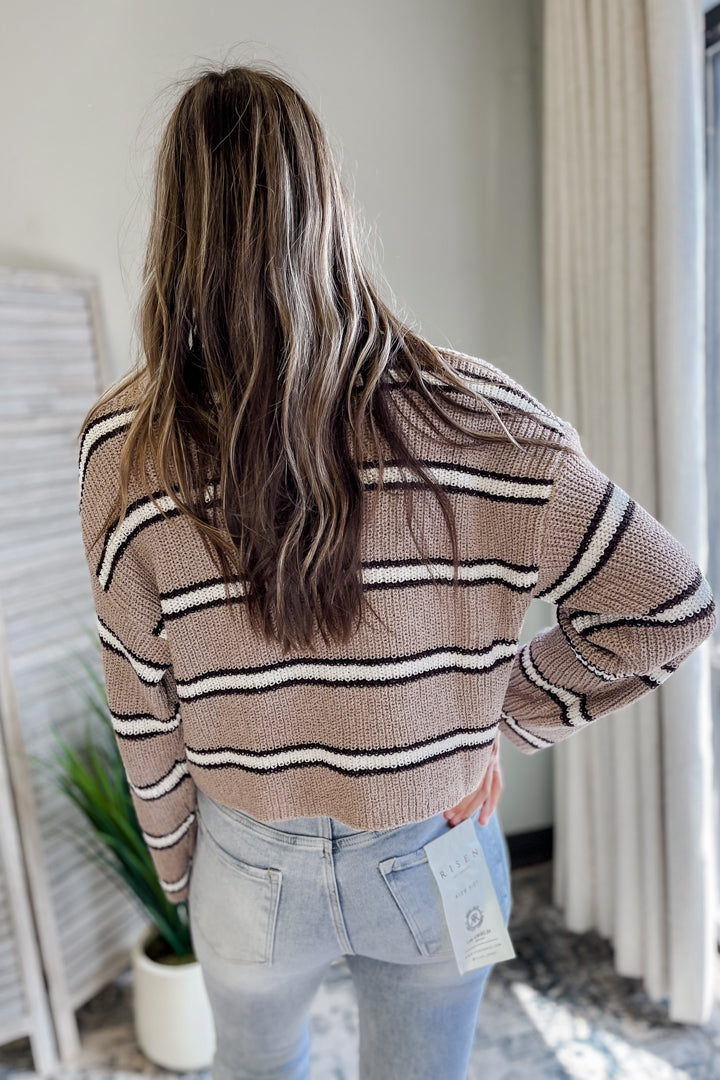 Cropped Striped Sweater