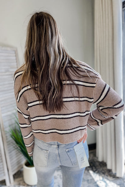 Cropped Striped Sweater
