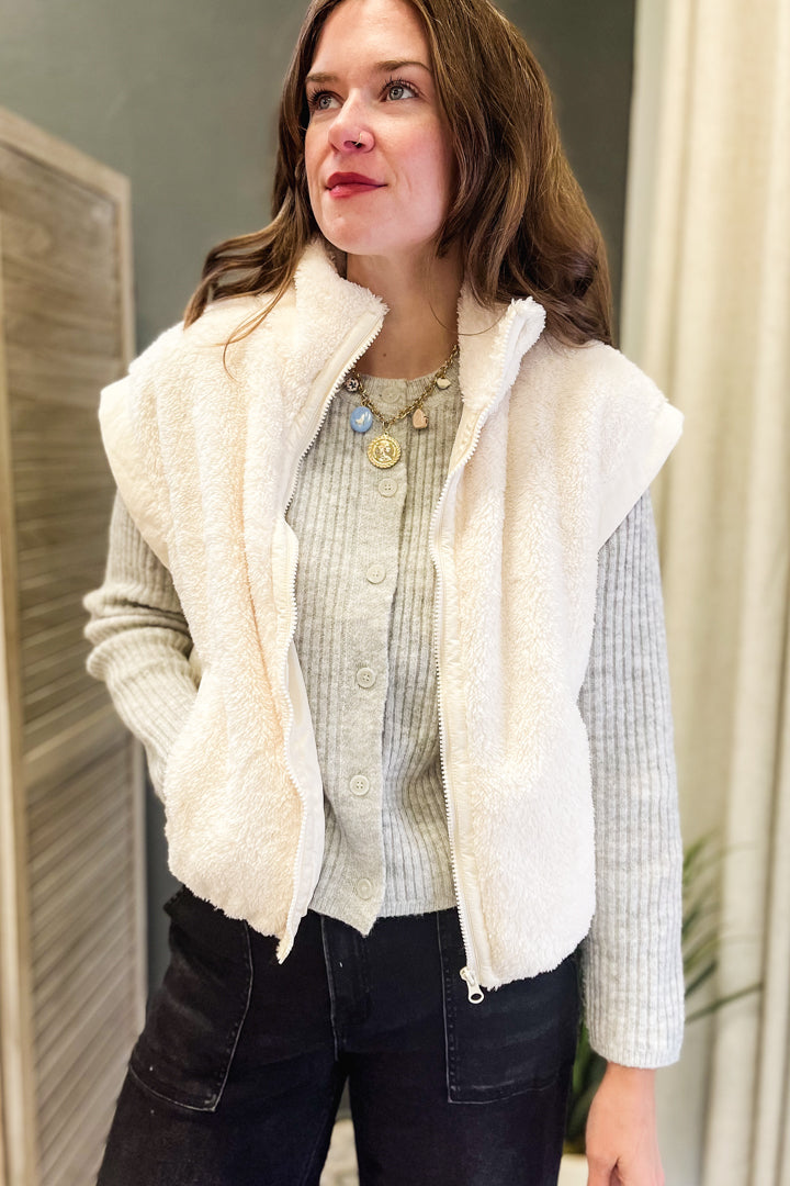 Sherpa Puffer Vest