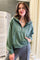 half zip scuba pullover green
