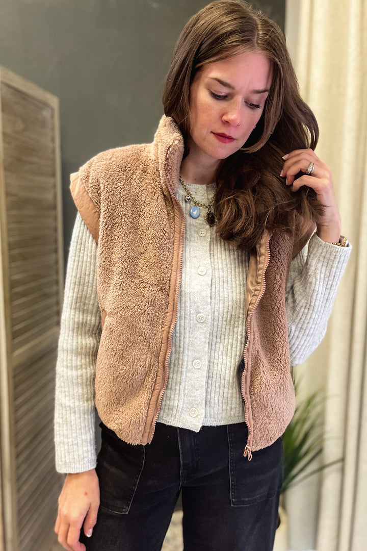 Sherpa Puffer Vest