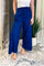 scuba wide leg lounge pant navy