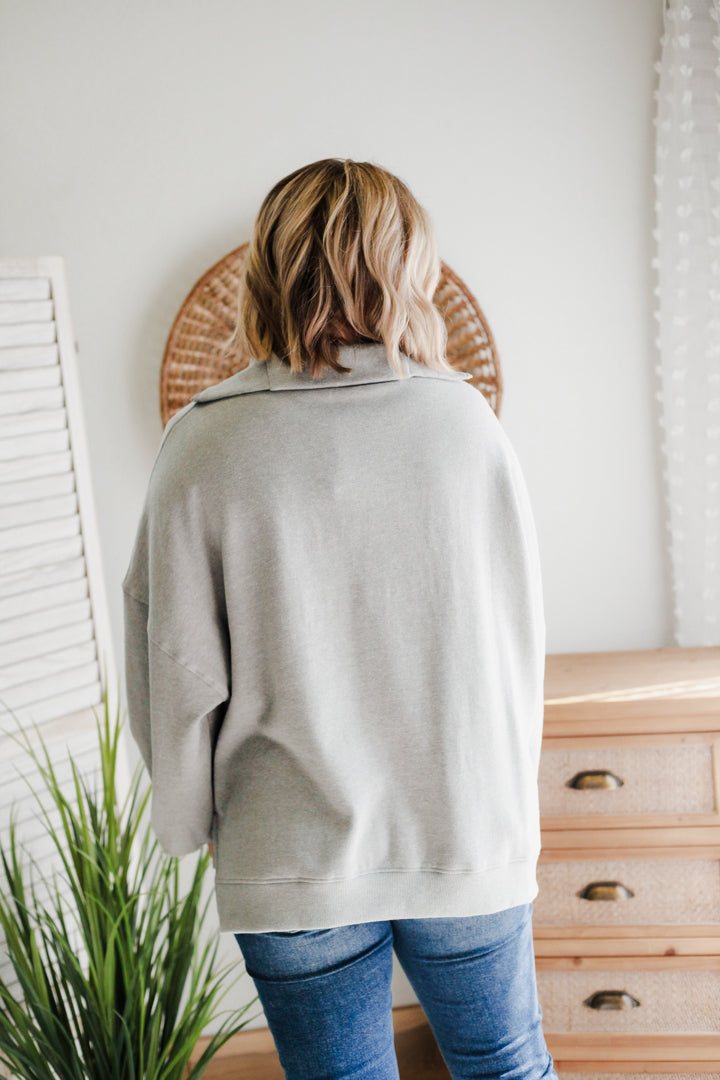 Oversized Half Zip Pullover