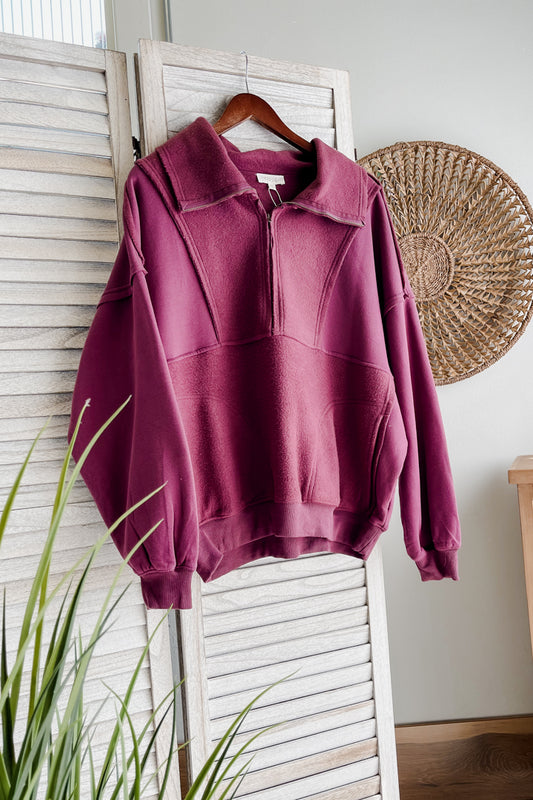 womens plus size purple zip sweatshirt