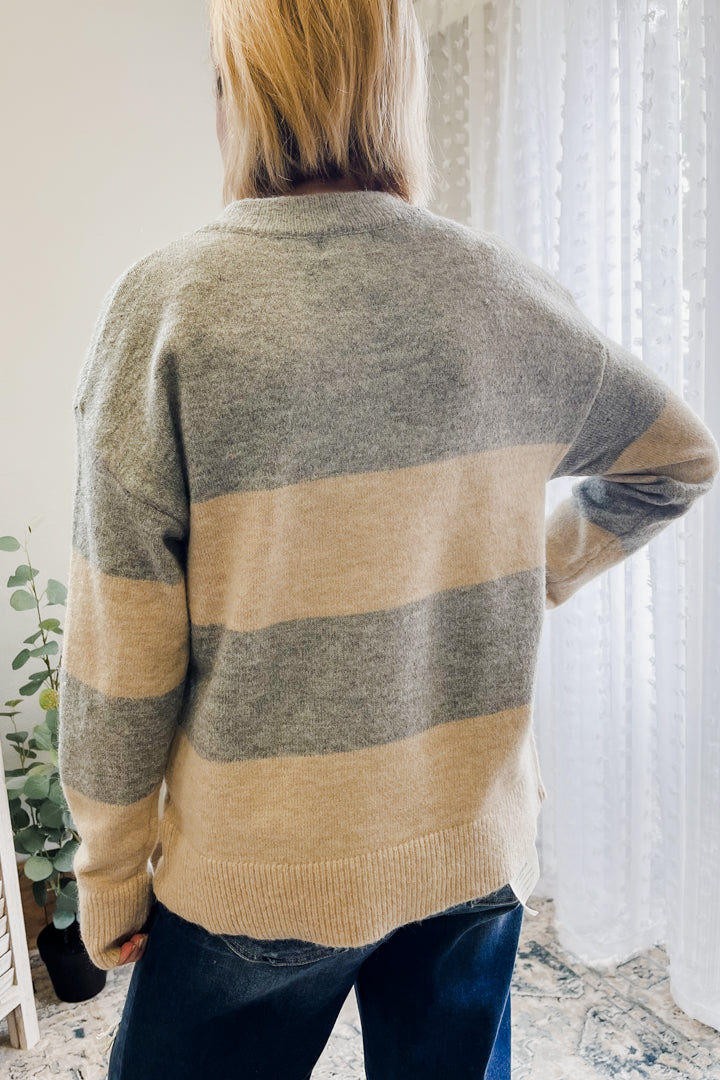 Striped Crew Sweater