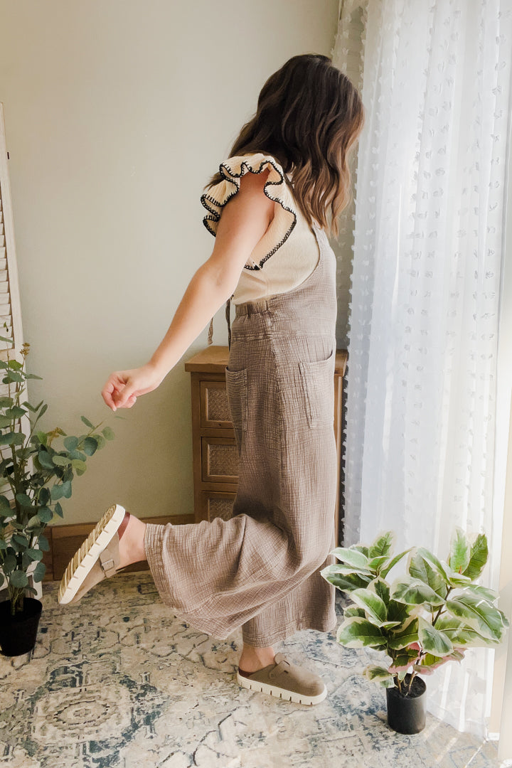 Flowy Mineral Wash Jumpsuit