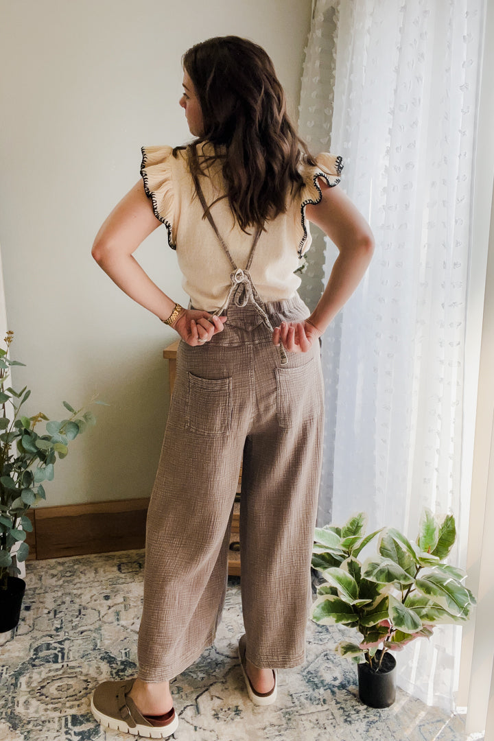 Flowy Mineral Wash Jumpsuit