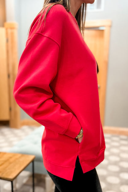 Side Slit Sweatshirt