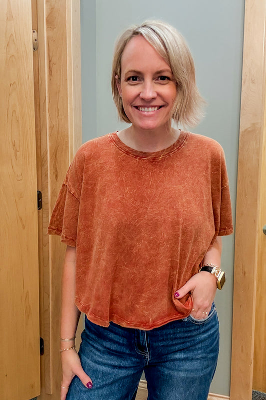 Crinkle Wash Flow Tee