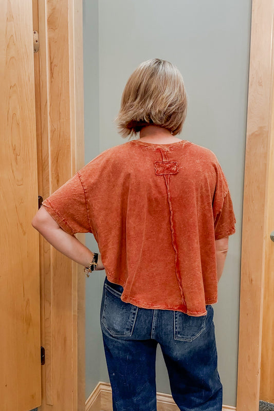 Crinkle Wash Flow Tee